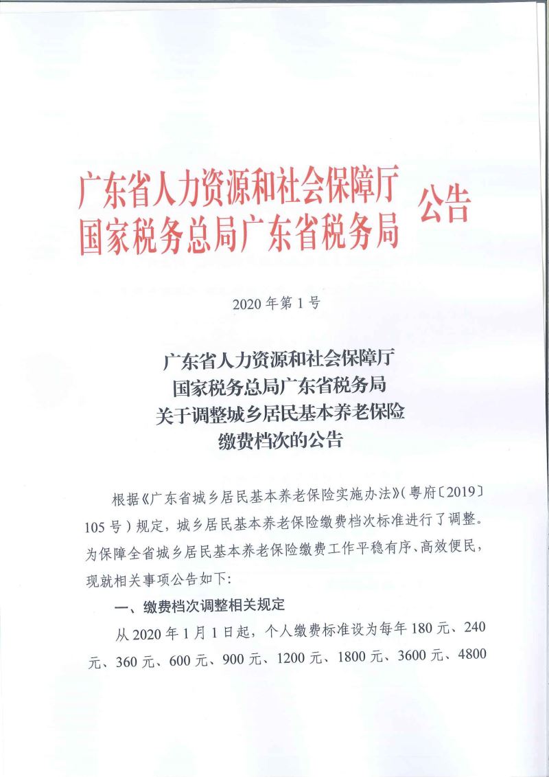 关于调整城乡居民基本养老保险缴费档次的公告（2020年第1号）-1.jpg